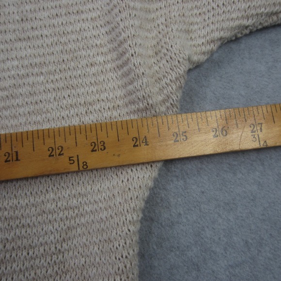 Madewell‎ Cardigan Womens Medium Beige Knit Dolman Sleeve Open FrontSweater - Picture 14 of 16